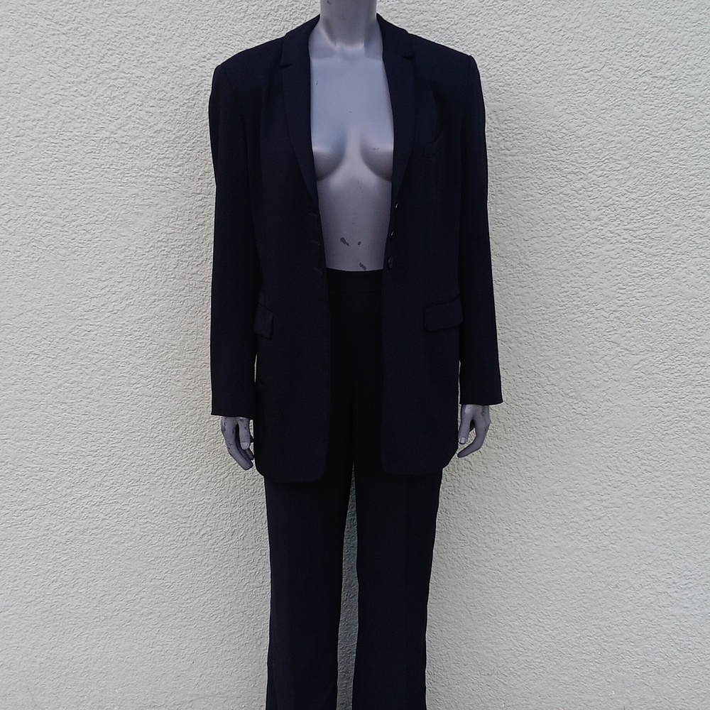 KAN LADIES BLACK (3) BUTTON TOPPER JACKET BLAZER/OVERCOAT